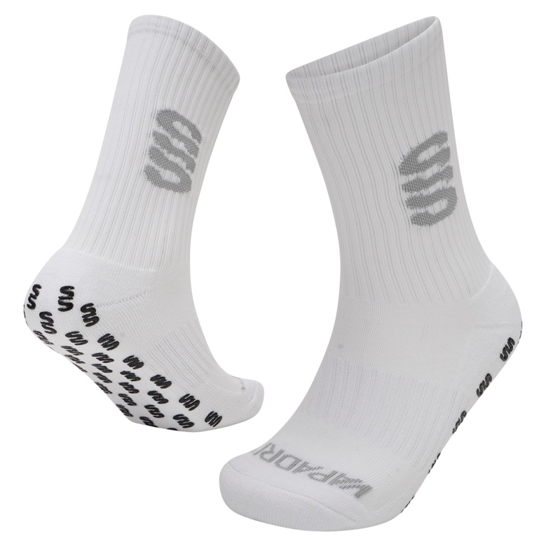 Angus Netball - Quarter Gripper Sock - White