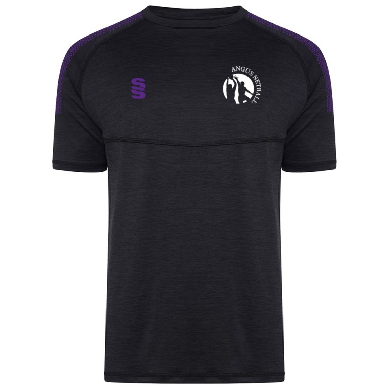 Women's Dual Gym T-shirt : Black Melange