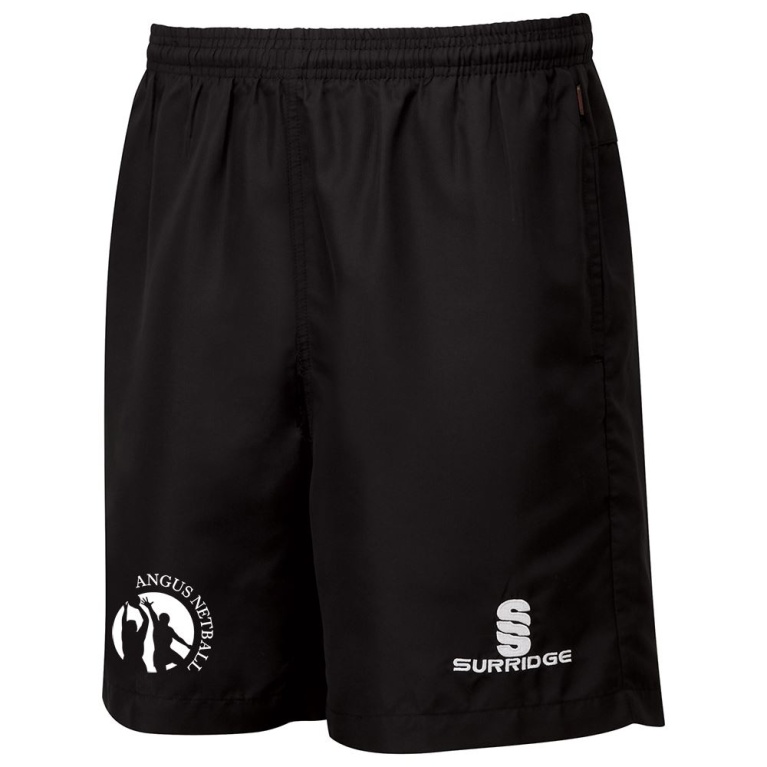 Angus Netball - Ripstop Pocketed Shorts - Black