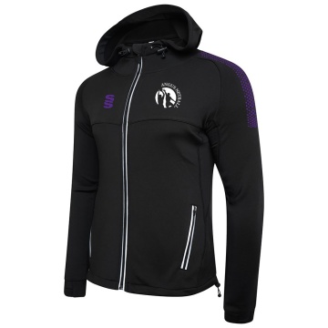 Angus Netball - Dual Full Zip Hoody - Black